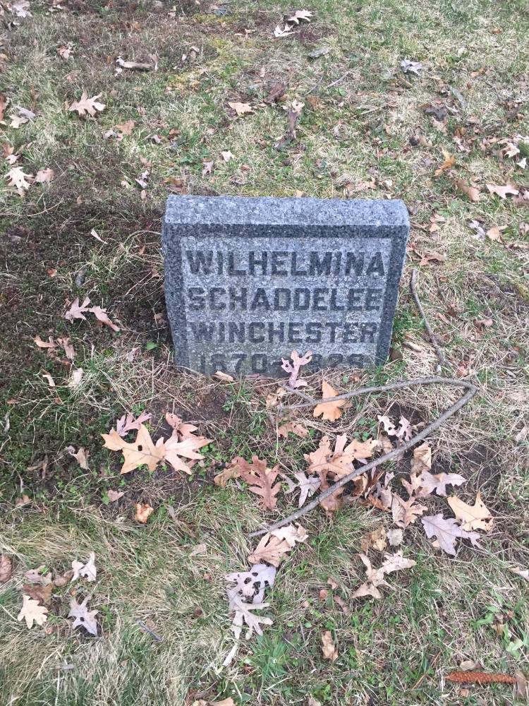 Wilhelmina Schaddelee Winchester headstone